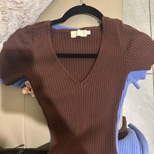 Meshki knitted bodycon dress with a slit